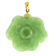 Carved Flower Jadeite Pendant