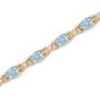 Aquamarine Gold Bracelet