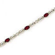 Garnet & Diamond Gold Bracelet