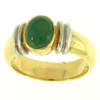 Dark Jade 2 Tone Gold Ring