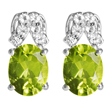 Peridot & White Topaz Earrings