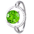 Peridot Ring with Diamonds