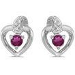 Rhodolite Garnet & Diamond Earrings