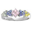 Multicolored Sapphire Ring