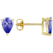 Tanzanite Gold Stud Earrings