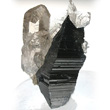 Distorted Anatase Crystal With Quartz