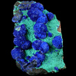 Azurite on Malachite