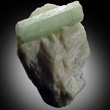 Pale Green Beryl in Albite