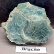 Blue Foliated Brucite Crystals