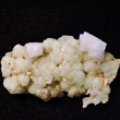 White Chabazite on Prehnite