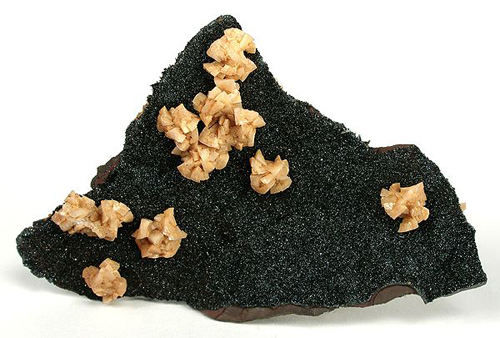 Dolomite Rosettes on Contrasting Hematite