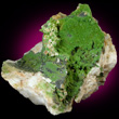 Green Mimetite on Barite