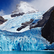 Glacier Flowing Into Ocean