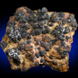 Spherical Pyrolusite on Crusty Matrix