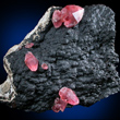 Rhodochrosite on Pyrolusite