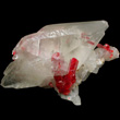 Bright Realgar in Calcite