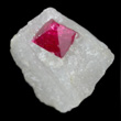 Ruby Spinel Octahedron in Marble