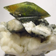 Dipyramidal Titanite on Albite Matrix